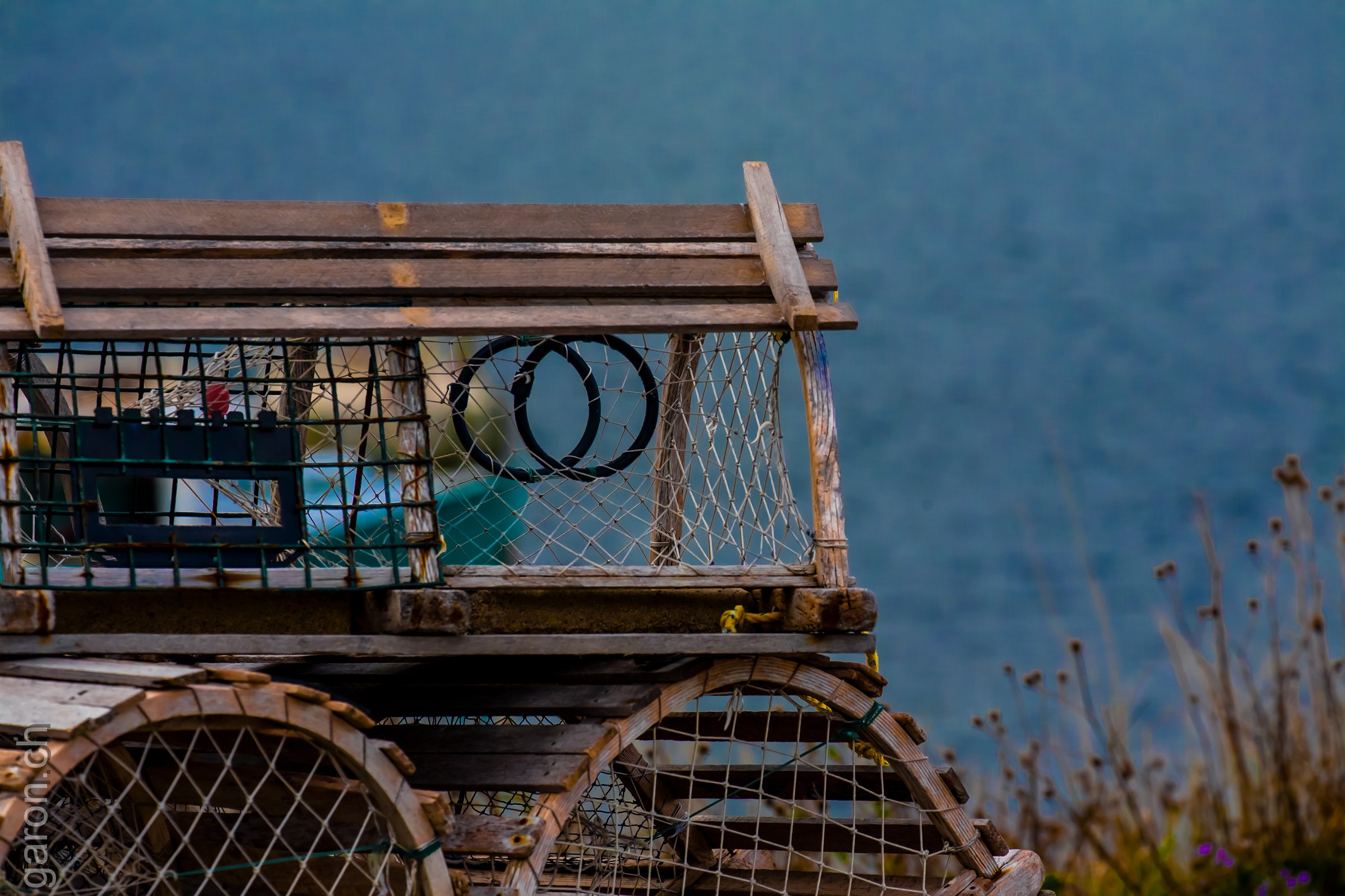 Lobster traps Neils Harbour on Cape Breton Island, Nova Scotia