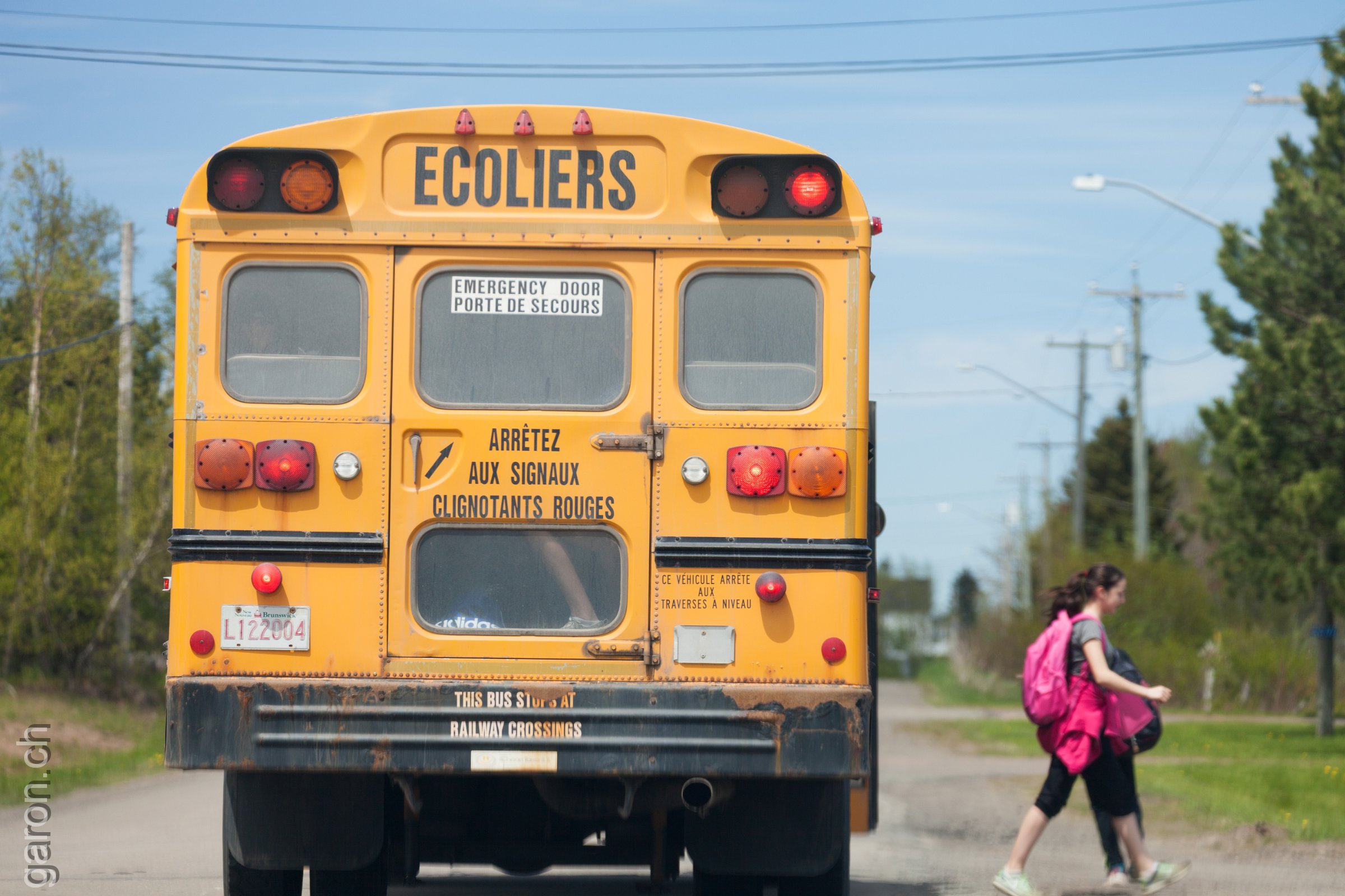 New Brunswick, Acadian Coastal Drive School bus