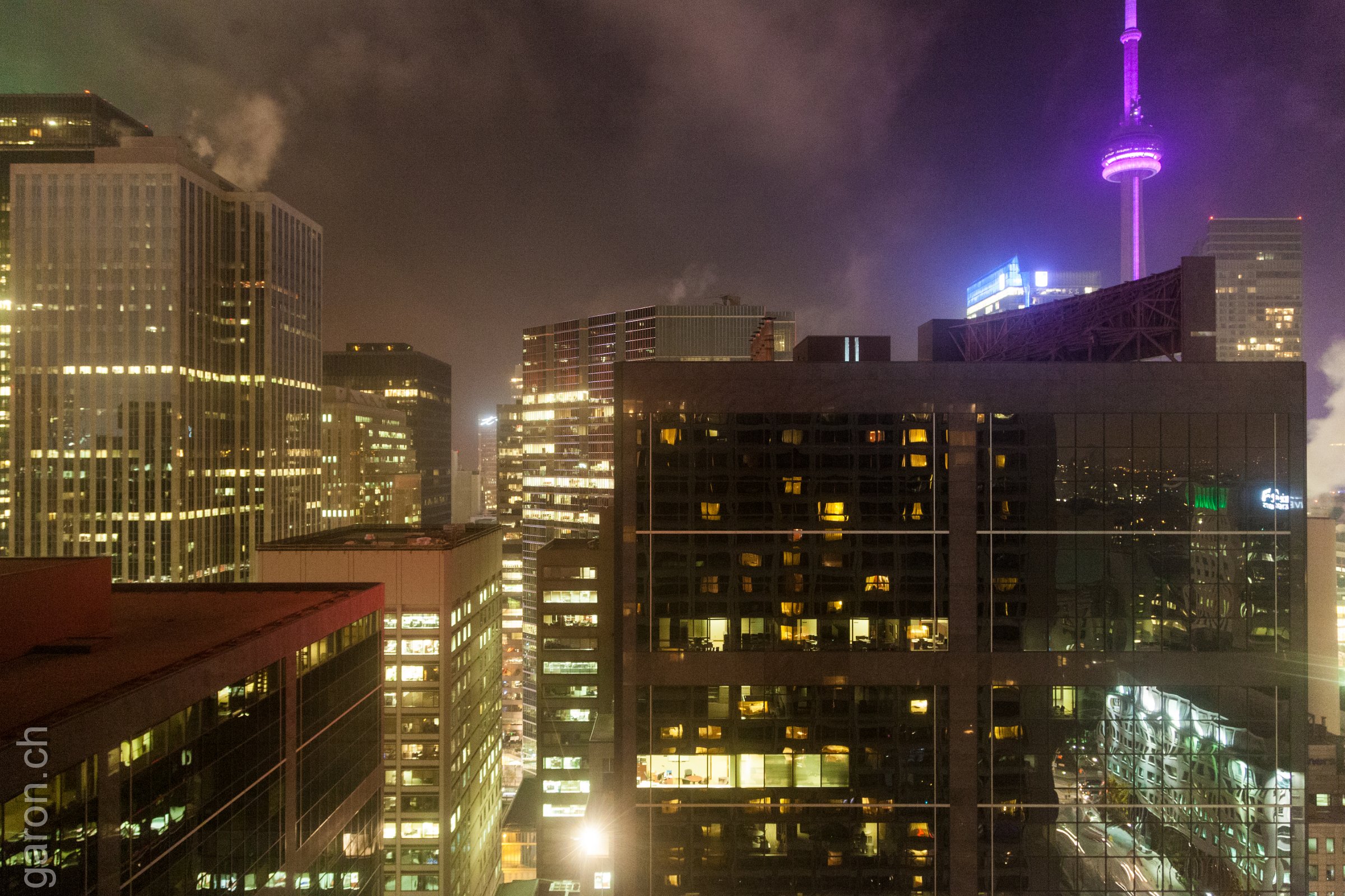 Ontario, Toronto Skylines Night view from the Hilton hotel