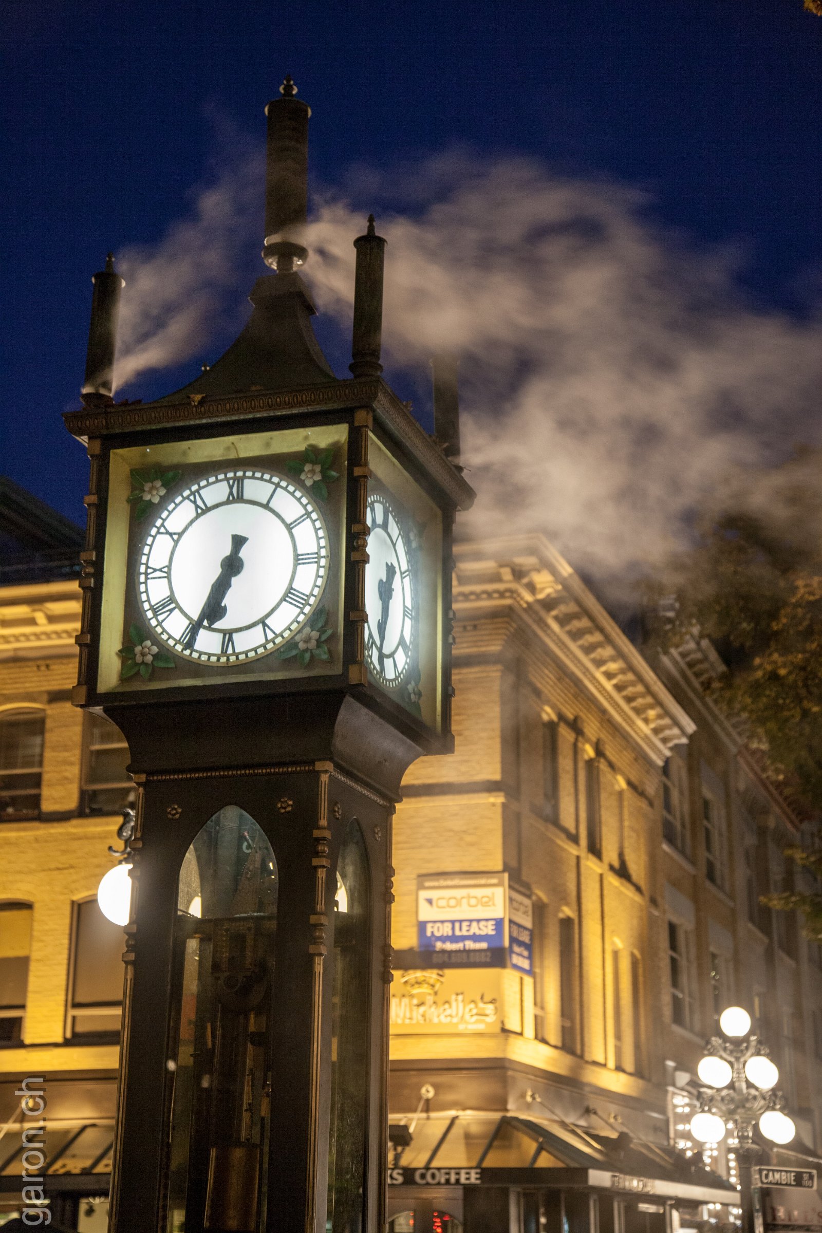 British-Columbia, Vancouver Gastown Steamclock A clock powered by a steam engine