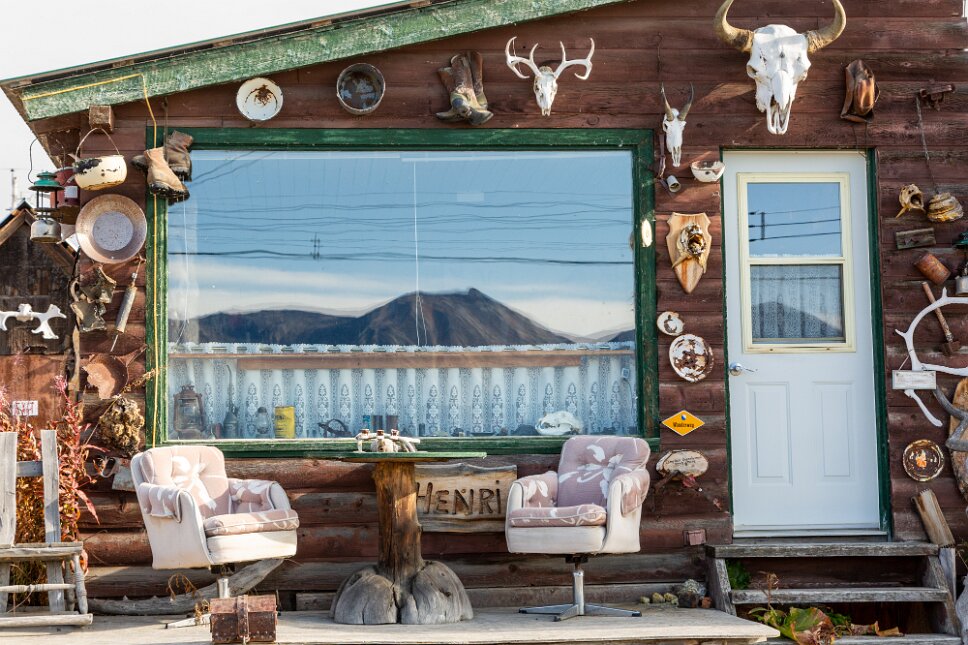 Atlin BC (Enclave Yukon) houses and Backyards rich in character