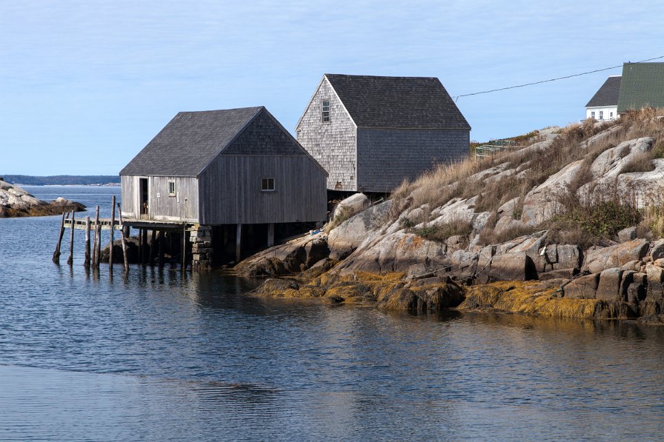 Fishermen houses in the harbour of Peggys Cove, Nova Scotia