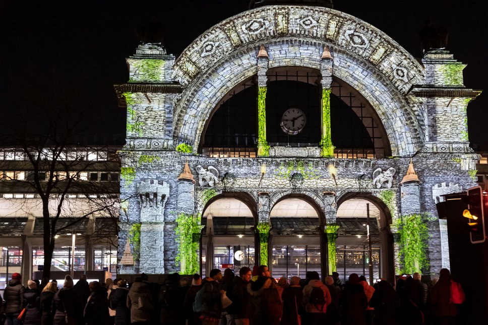 Luzern, Lilu Lichtfestival Hauptbahnhof