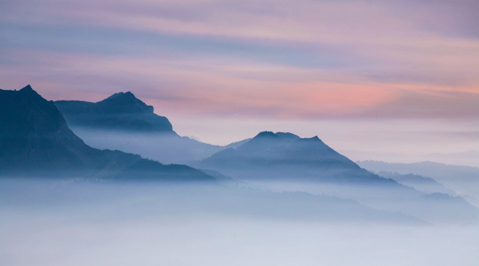 Rigi, Blick zum Pilatus