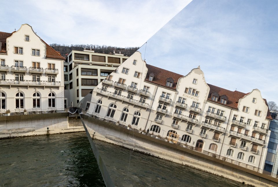 Baden, Schiefe Brücke